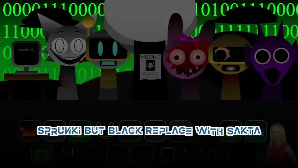 Sprunki But Black Replace with Sakta