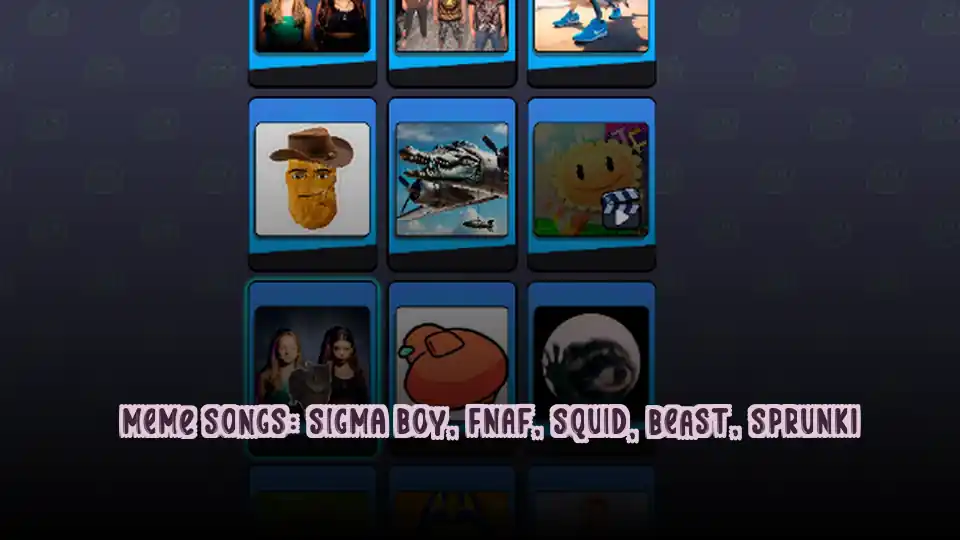 Meme Songs: Sigma Boy, FNAF, Squid, Beast, Sprunki